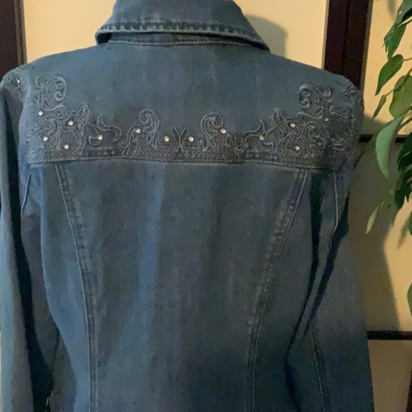Embellished Jean Jacket New/Tags - Picture 3 of 5